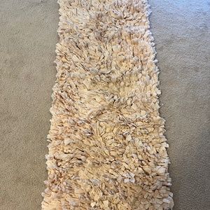 Blush Pink, Paper Shag Runner Rug